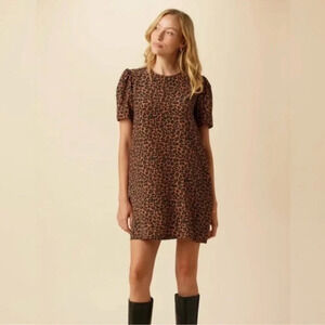 Amour Vert Brown Leopard Mini Dress